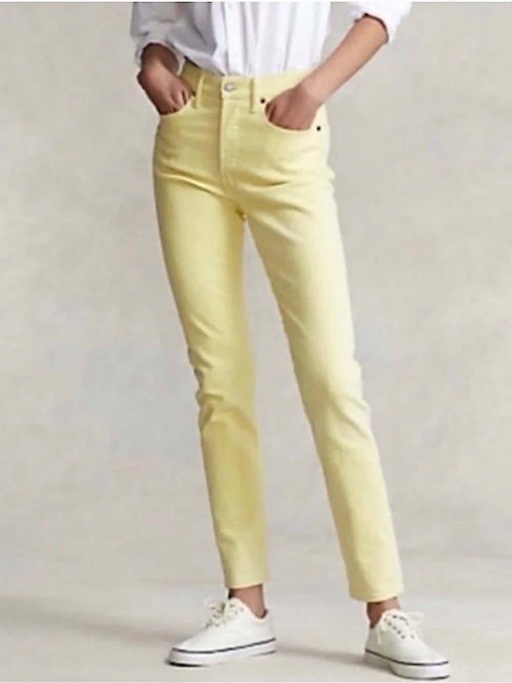 Polo Ralph Lauren Tompkins Yellow Jeans Size 28